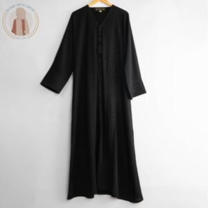 dubai abaya black sparkle with thassle - Image 4