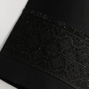 dubai abaya black sparkle with thassle - Image 3