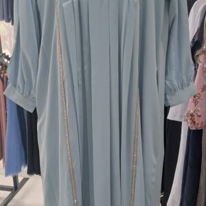 Alternative view of Pastel Pleated Abaya