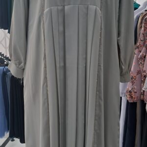 Pastel Pleated Abaya - Image 3