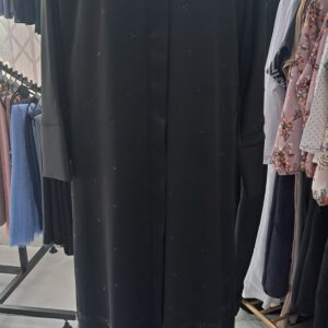 Beyza Black studded abaya